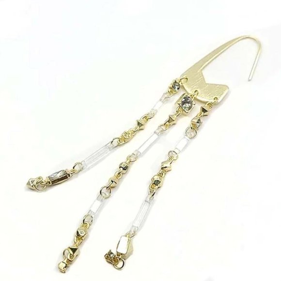 Kendra Scott Gold Corza Statement Earrings - Picture 4 of 8